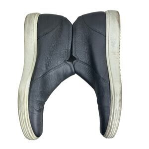 ECCO Women’s Casual Low Bootie Black Leather Side Zip Sneaker Shoes Size 10